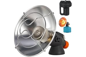 HOVEELUTY Calentador de gas Calentador de camping portátil Calentador de butano al aire libre con válvula de control Calentador de tienda de campaña de calentamiento rápido Camiseta sin mangas para senderismo M