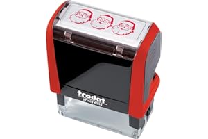 Trodat - Timbro Collezione Happy Christmas, Impronta BABBO NATALE, Creativo Decorativo Printy 4910 Autoinchiostrante, Colore Timbro Rosso, Cartuccia Inclusa di Colore Rosso