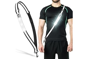 YLZZRS Reflektierende LED-Gürtelschärpe, Sicherheitslichter für Spaziergänger bei Nacht, hohe Sichtbarkeit, reflektierende Laufausrüstung für Männer, Frauen, Kinder, Nacht-Hunde-Spaziergänge (schwarz)