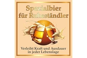 RAHMENLOS 3 szt. oryginalne wzornictwo: samoprzylepna etykieta na butelki piwa na emeryturę