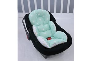 Umay Baby Baby Car Seat Cushion-Car Seat Liner -Car Seat Accessories (M.Green Star/Yellow)