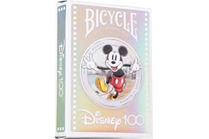 Bicycle ディズニー 限定版 100周年記念トランプ ホログラフィックホイル 20以上の象徴的なディズニーキャラクター, 10040761, シルバー