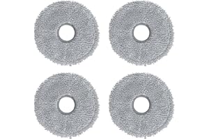 VQEOEOT Mikrofaser Wischpads, 4 Stück Wischtücher Ersatzteile, für Dreame L10s Ultra / L10 Ultra / L20 Ultra / L10s Pro Ultra Heat / X40 Ultra Complete Saugroboter Nasses Ersatzmopptücher Zubehör