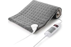 CURECURE Heating Pad Electric Heat pad for Back Neck with Fast Heating Technology, 6 Heat Settings & Auto Shut Off, Machine Washable, 12"x24"