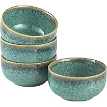 HENXFEN LEAD Cappuccinotassen Set Keramik, 600ml Kaffeetassen mit Henkel, 4er Porzellantassen für Tee Kaffee Milch Cappuccino - Glänzend Grün