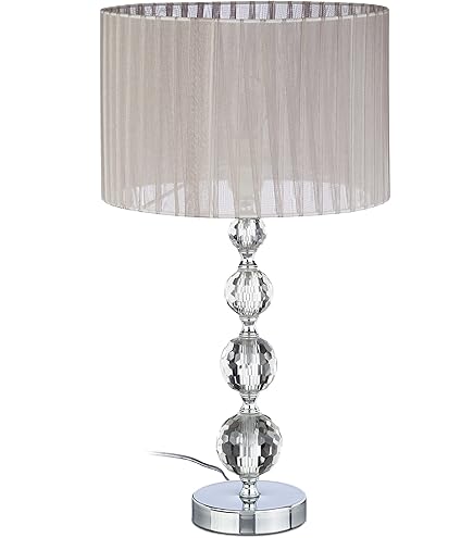 Lampada da tavolo in ottone e vetro satinato con paralume | Reccagni