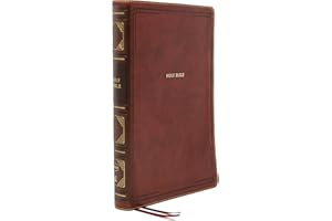 NKJV, Thinline Bible, Large Print, Leathersoft, Brown, Thumb Indexed, Red Letter, Comfort Print: Holy Bible, New King James Version