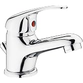 Cornat Piccolo Basin Mixer Tap with Drain - Chrome-plated Brass Body - Low Outlet Height