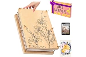 Berstuk Extra Large Flower Press Kit for Adults - Big Flower Preservation Kit 38 x 29cm (15" x 11.4") - Includes Video Tutorials - Gift-Ready Packaging for Arts and Crafts Lovers