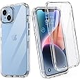 NWNK13 For iPhone 14 / iPhone 13 Case Crystal Clear Slim Fit Front & Back 360° Case Built-in Screen Protector Transparent Full Body Silicone Gel Mobile Phone Cover for iPhone 14/13 [ 6.1inch ]