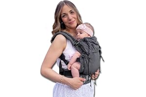 BABYMONKEY Regolo Baby Monkey Marsupio neonato ergonomico, porta bebe, Essential Nero, zaino porta bambino e neonato (0-24 mesi)