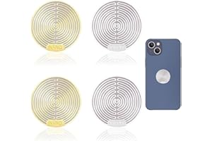 DONOONIS Pack of 4 Radiation Protection Mobile Phone Stickers, Radiation Blocker Mobile Phone, Emf Sticker, Anti-Radiation Protection Phone Sticker, EMF Protection Mobile Phone Sticker Blocker for All