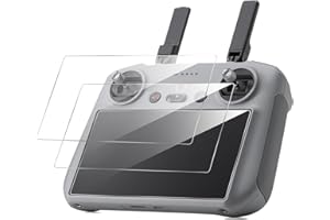 GIOPUEY [2 Pack Cristal Templado Compatible con dji Air 3 RC 2 Remote Controller, Vidrio de Alta Transmitancia, Inastillable, Protector Pantalla para dji RC 2 Remote Controller