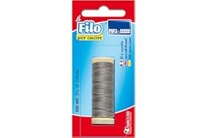 PARODI & PARODI- Filo per Cucire per 100m, Filo da Cucito da 20gr, Bobina di Cotone per Aghi da Cucito, Rocchetto Adatto alla Cucitura a Mano, Prodotto in Italia, Color Grigio