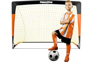 ‎HAPPY JUMP Happy Jump Fußballtor 3x2.2FT, 4x3FT, 5x3.6FT, 7x5FT Pop-Up Fußballtraining für den Garten