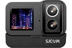SJCAM Caméra d'action SJ20 4K30FPS F/1.3 Updated Dual Lens Touch Screen 40M Waterproof 150Min Battery Life Caméra de Sport with 2.4G/5G WiFi,Gyroscope,Multi-Accessory for Every Scenes