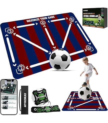 Tapis D'Entraînement Football 90x60cm - Tapis Antidérapant Pour Dribble Et Agilité