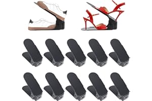 Luziyun 10 StüCk Schuhstapler Einstellbare Schuh Organizer 3 HöHen Verstellbar, Schuhorganizer Platzsparend Pp Shoe Organizer Schuh Organizer FüR Schrank Doppelschicht Schuhe Organizer