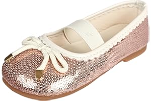 QUNUNOIRE - Princess Shoes Girls Glitter Shoes Kids Sequins Mary Jane Shoes Sandals Elegant