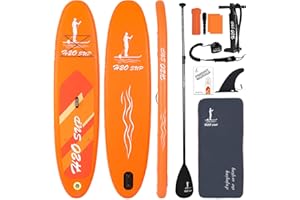 ‎H2OSUP H2OSUP Stand Up Paddling Board-15 cm Dick Aufblasbares SUP Board,mit Rucksack,Haltbares Paddle Board Zubehör