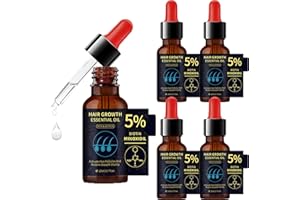 PUKMQU 5% Biotin Minoxidil Hair Growth Oil, 5% Minoxidil for Men and Women, Hair Growth Serum Minoxidil, Biotin Hair Growth Serum, Nourishes Scalp, Stops Hair Loss & Thinning, 20ml (100ml)