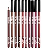 MARS Matte Lip Liner Set of 10 | One Swipe Smooth Application | Long Lasting & Travel Friendly Lip Pencil | Multicolor | Set-