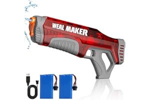 ARTCOOL Elektrische Wasserpistole für Erwachsene,Schnelles Auto Saug mit 330+ Kontinuierlicher Wasserpistole bis zu 8-10Meter,Leistungsstarke Wasserpistolen für Erwachsene/Kinder(Rot