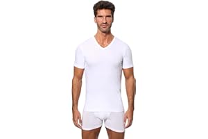 Abanderado Camiseta de manga corta y cuello pico Esenciales Algodón 100% Hombre x1