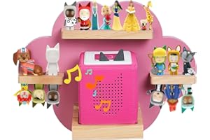 CONAMILY for Toines Box Shelf,Cloud Tonie Shelf Magnetic Pink Tonies Display 12-20 Characters Compatible with Toniebox Player Storage Rack for Kids Play Room