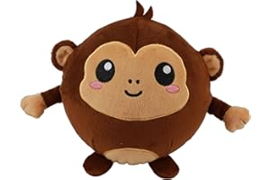I-TOTAL® - Coussin Doux Squishy en Mousse à Mémoire de Forme 14 cm de diamètre, Squishy Pillow idéal comme Cadeau (Monkey)