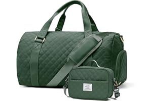 WINSPANSY Bolsa de Viaje, Gimnasio Mujer Hombre Deporte Fin de Mano de Semana Mujer Portatrajes Mochila Gym Mujer Bolsa Enfermera Bebe Hospital Deporte Pequeña con Compartimento para Calzado Duffle Bag Verde