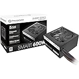 Thermaltake Smart 600W 80+ White Certified PSU, Continuous Power with 120mm Ultra Quiet Fan, ATX 12V V2.3/EPS 12V Active PFC 