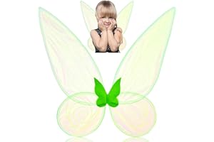 REDSTAR FANCY DRESS Skrzydła wróżki dla dzieci jako kostium wróżki - skrzydła wróżki, kostium wróżki leśnej - w kolorze białym lub zielonym jako skrzydła motyla, skrzydła anioła lub skrzydła elfów do kostiumu elfa - 50 x