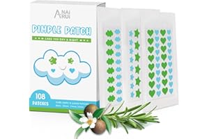 ANAiRUi Akne Pickel Pflaster - Hydrokolloid Pflaster für Akneflecken, Pickel, Mitesser (Special-Shaped-108 Pflaster)