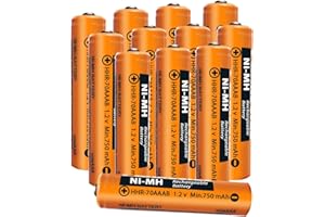 JAPUSOON HHR-70AAAB Batterie Téléphone NI-MH AAA Piles Rechargeables pour Panasonic BT Gigaset téléphone sans Fil 1,2 V 750 mAh, Lot de 12