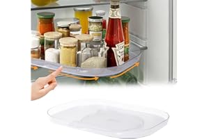NTMAICHY Kühlschrank Drehteller Organizer, Lazy Susan Klarer Drehteller Organizer Transparent Drehbarer Gewürzorganisator Kühlschrank-Aufbewahrungstabletts für Schrank Tisch Speisekammer Küchen Arbeitsplatte