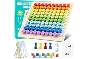 LOMUG Montessori - Tavola moltiplicativa 1x1, gioco di apprendimento per studenti elementari, tavola moltiplicativa in legno, tabella di moltiplicazione moltiplicazione matematica gioco di