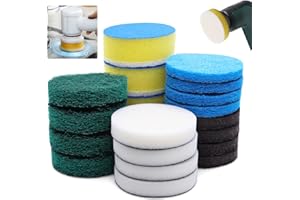 RUNYU 20 Stück Aufsatz für Bosch Universal Brush, Akku Reinigungsbürste Pad Kompatibel mit Bosch Home/Garden 6033 Reinigungsbürste, 4Küchenpad 4Schaumstoffpad 4Mikrofaserpad 4Hochleistungspad 4Multi-Use Pad