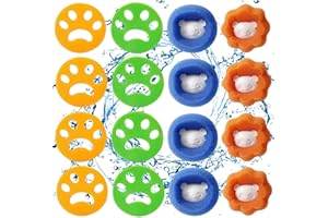 FEIONE 16pcs Tierhaarentferner Waschmaschine, Wiederverwendbarer Tierhaarentferner, Katzenhaarentferner, Hundehaare Entfernen, FusselbäLle Waschmaschine Für Hundehaare Und Katzenhaarentferner Waschmaschine