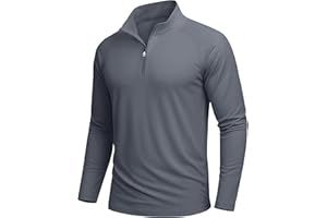 MAGCOMSEN UV Shirt Men's UPF 50+ 1/4 Zip Functional Shirt Long Sleeve Rash Guard Sports Shirt Sweatshirt Long Sleeve