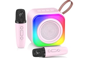 VESMIGA Stocking Fillers for Teen Girls - Advent Calendar Karaoke Machine, Christmas Secret Santa Gifts, Girls Birthday Presents for Age 4-10 Daughter, Niece, Granddaughter (Pink)