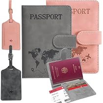 Confezione Da 2 Etichette Per Bagagli Con Iniziale Monogrammata In Pelle PU - Eleganti E Riconoscibili, Con Copertura Privacy, Rosa - 3