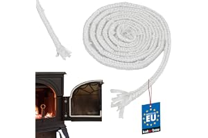 KOTARBAU® Brandsäker glasfiber ugnstätningssäng 10 x 10 mm 2 m eldvägspik ugnstätning kaminriktning ugnsband Tätningstejp