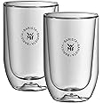 WMF Barista Latte Macchiato 0951722040 - Juego de 2 vasos de cristal de doble pared resistente al calor, diseño elegante, sin