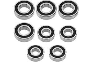 Be In Your Mind 8pcs Trailer Roller Wheel Bearings Kit Replacement Part 6004-2RS-C3 6202-2RS-C3 Compatible with Erde 100 101 107 120 121 122 127