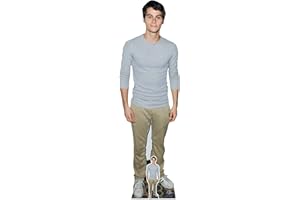 STAR CUTOUTS CS884 Dylan O'Brien Camicia grigia Lifesize Ritaglio in cartone con mini standee, ideale per fan, regali, compleanni e pariti, Tinta unita, Multicolore