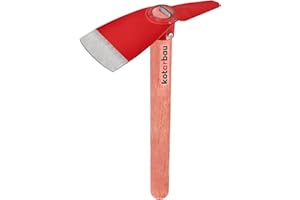 KOTARBAU® Zappa da giardino, 75 x 110 mm, con manico in legno impregnato, 34 cm, zappa con marcatura, zappa in acciaio C45, attrezzi da giardino per trapiantare diserbo, attrezzi da giardino