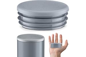 EMFA Tappo alettato tondo 114 mm Grigio 10 pezzi - Tappi a lamelle rotondi 114mm per tubo - Terminali in plastica protettivi 11,4 cm