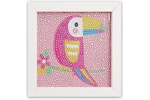 OSLEY Diamond Painting Kinder Set, 5D DIY Cartoon Diamant Painting Bilder, 15x15cm Leinwand und mit 18x18cm Bilderrahmen für Kinder und Mädchen, Erwachsene geeignet