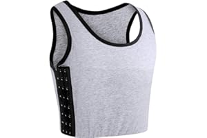 XUJI Binder per il seno Tomboy Cotton traspirante con elastico per donne transgender FTM